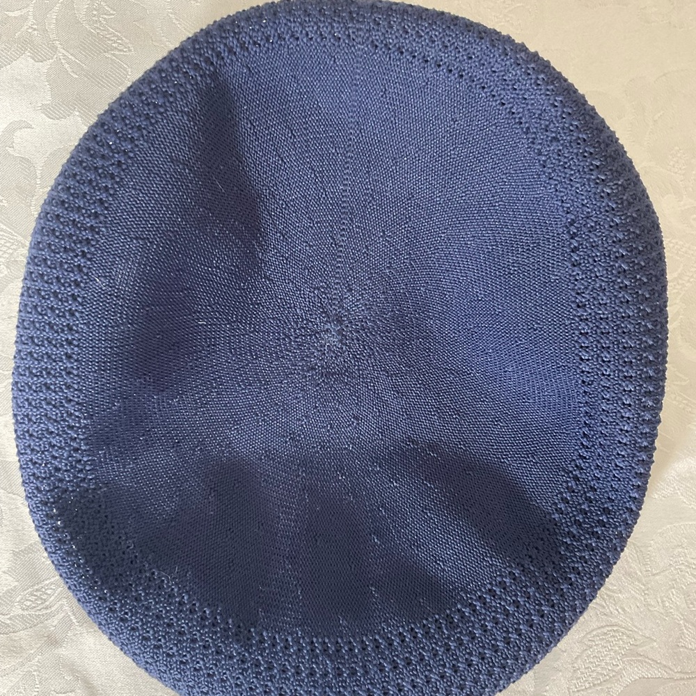 Vintage Kangol Tropic 504 Ventair Flat Cap made in England size Medium Navy Blue - Picture 3 of 8
